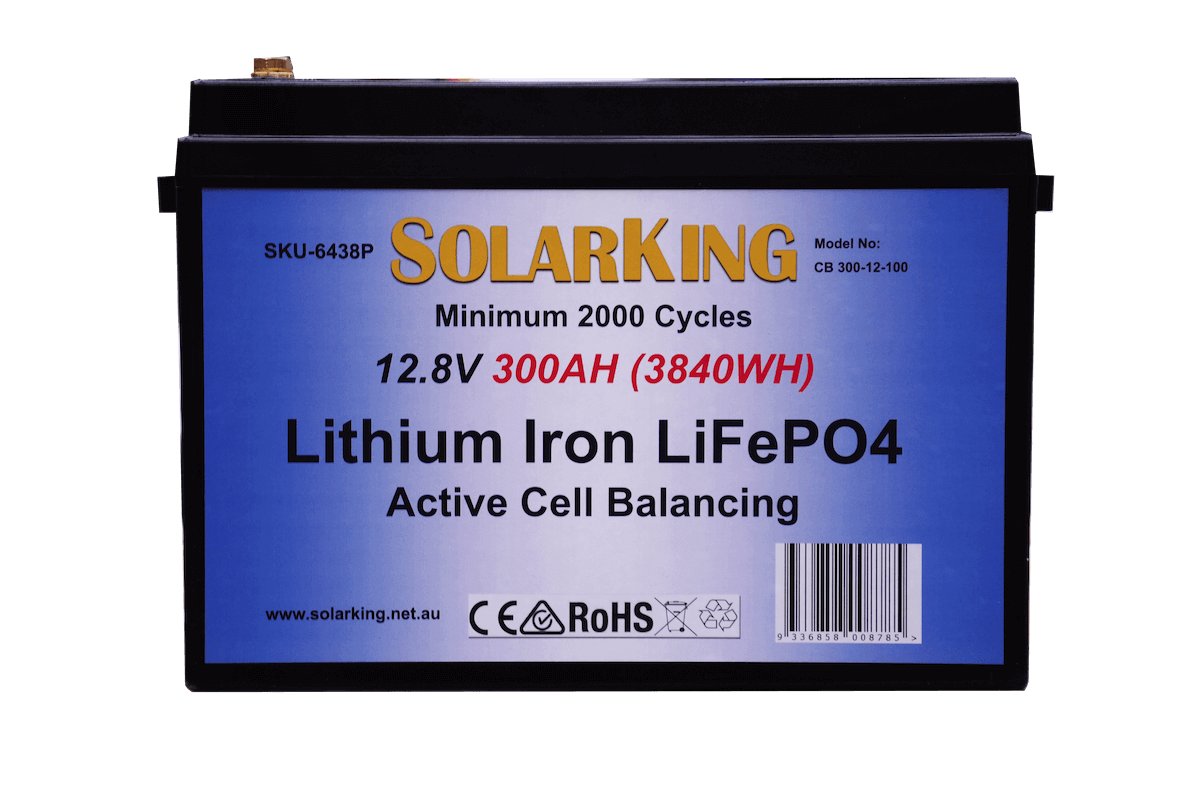 300AH 12.8VDC Lithium Iron SolarKing Battery CB-300-12-100